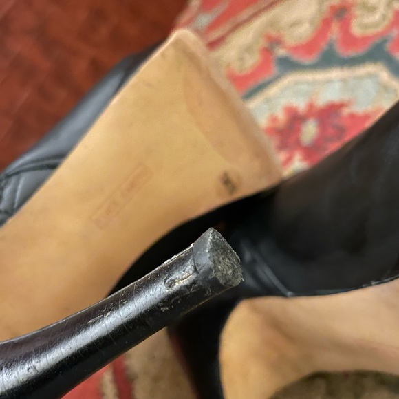 Vince Camuto Black Leather Zip Booties Evgenia size 7.5 - gently used - Picture 7 of 8